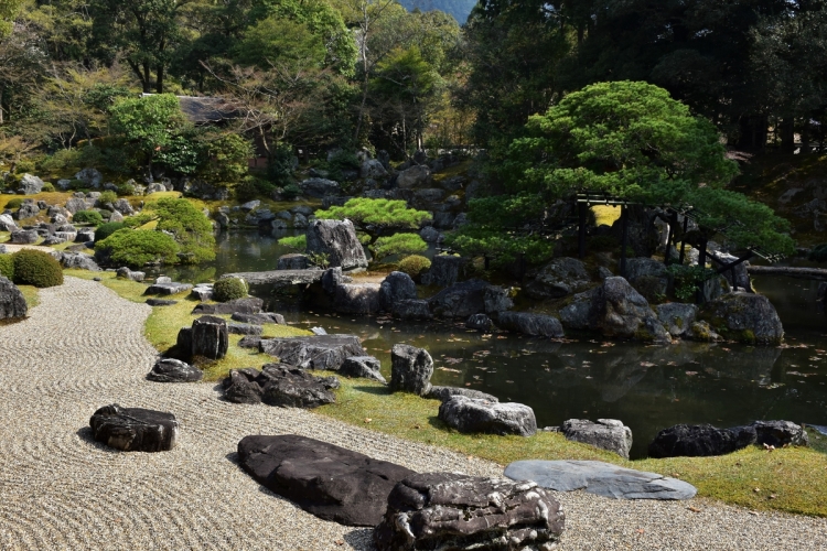 Kyoto, Japan, Daigo-ji temple, zen garden