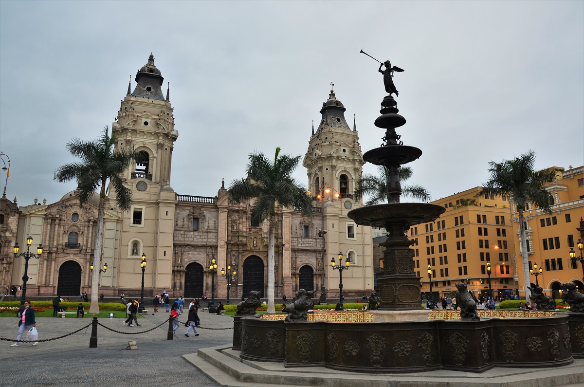 Lima, Peru, Plaza de Armas, cathedral