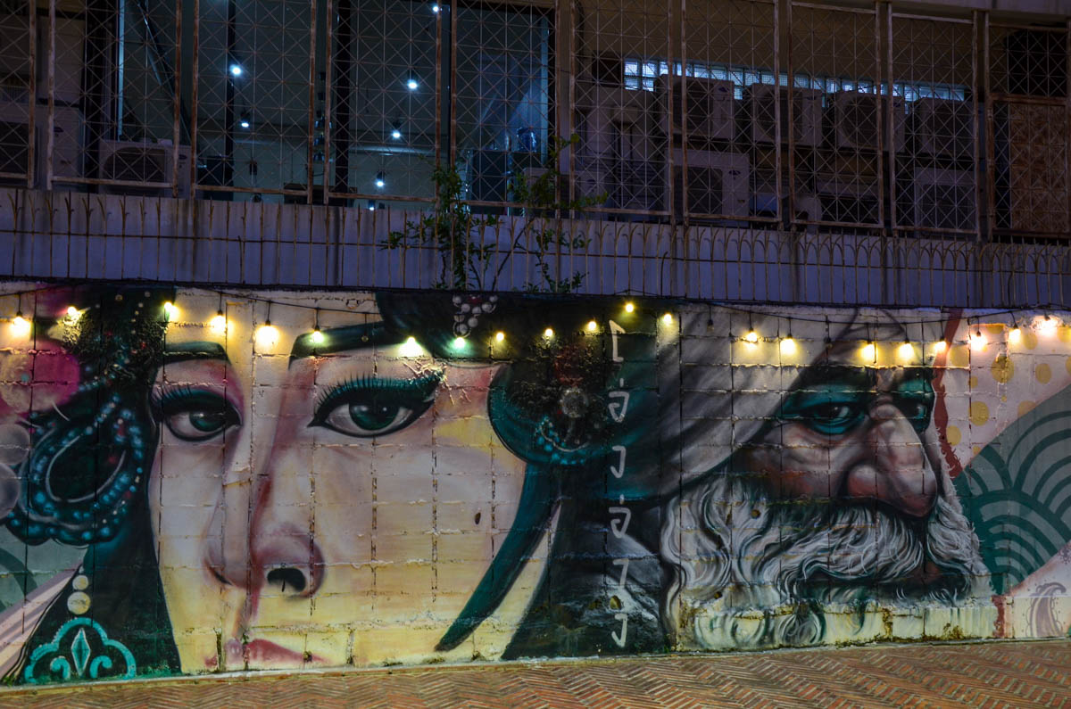 Bangkok, Thailand, street art, night